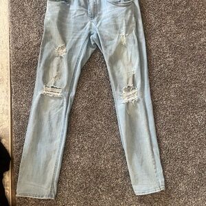 Empyre Blue Boyfriend Jeans Distressed Style